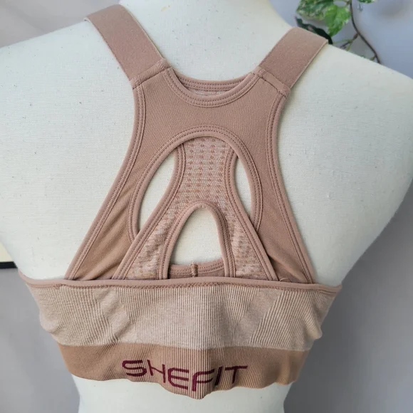 Shefit Low Impact Sports Bra Heathered Tan XS or S - Picture 3 of 8